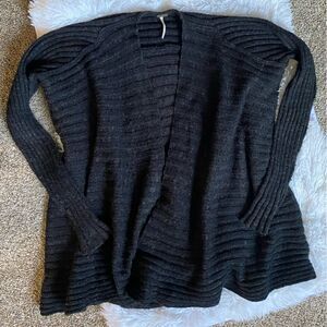 Free People Wool Blend Open Front Sweater Cardigan